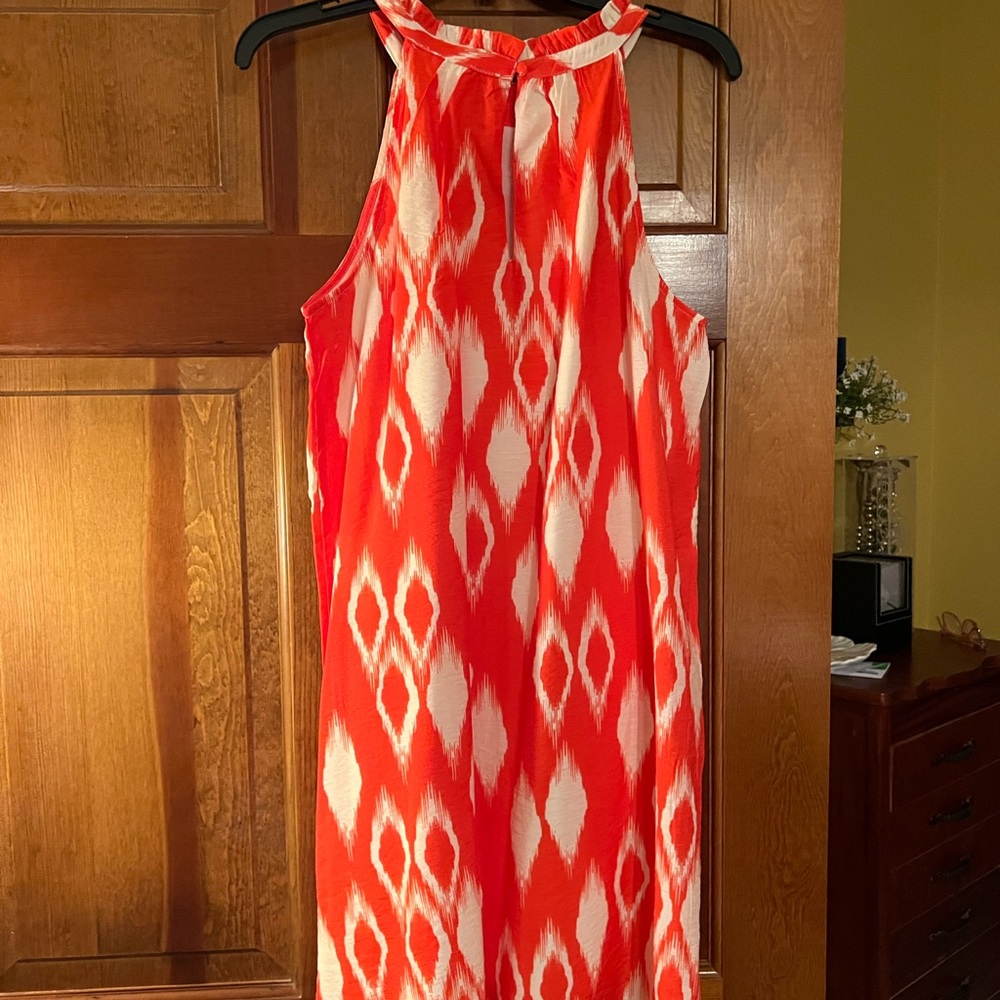 THML size medium new without tag orange and white sundress very cute